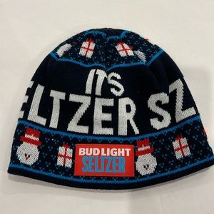BudLight seltzers Christmas beanie hat